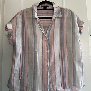 Sanctuary linen button-up tee shirt